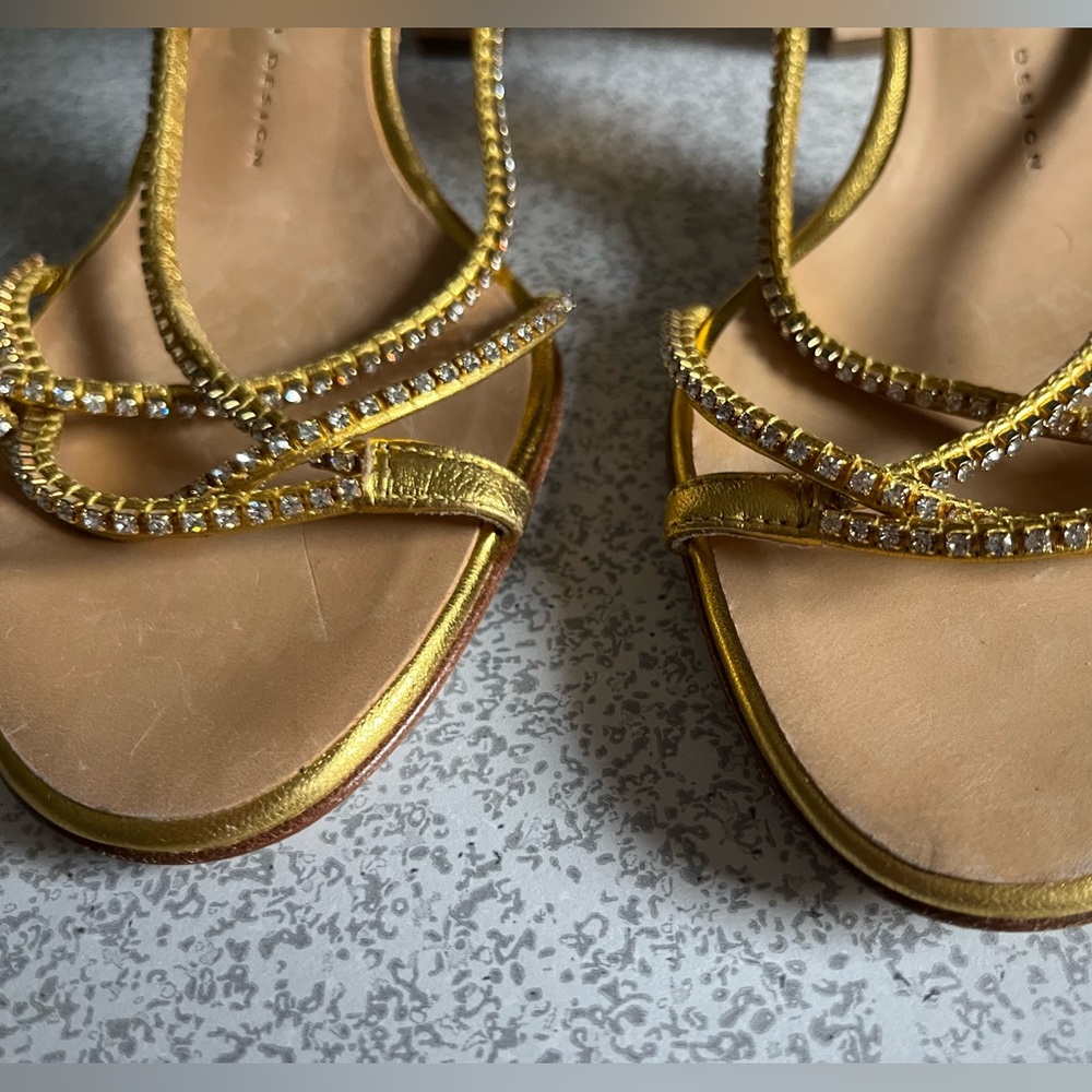 Giuseppe Zanotti Gold Embellished Heels - Picture 6 of 11